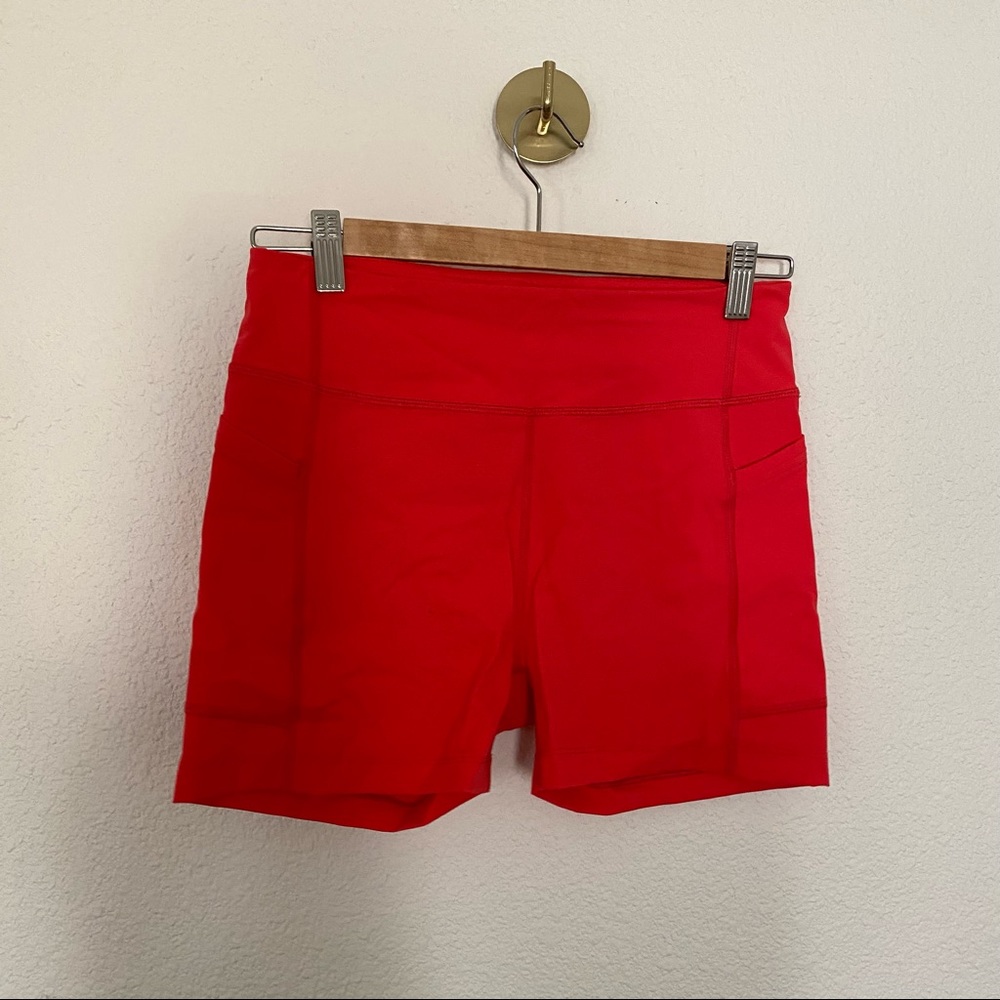 Outdoor Voices Bright Red Bike Shorts